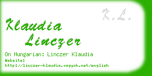 klaudia linczer business card
